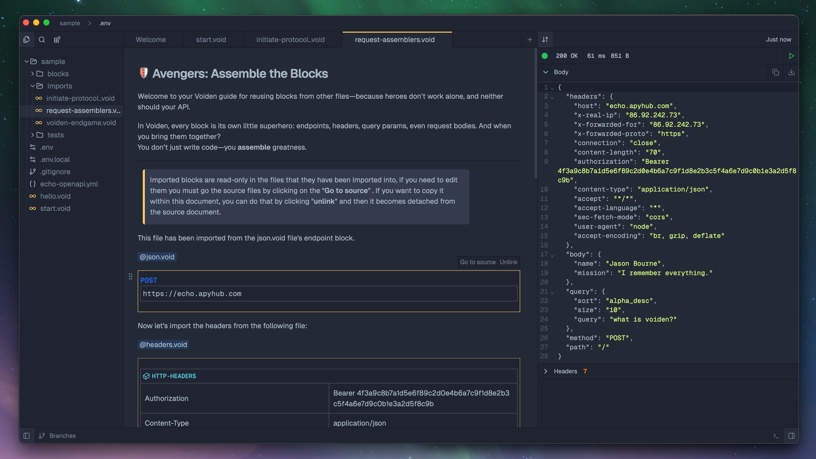 API Blocks